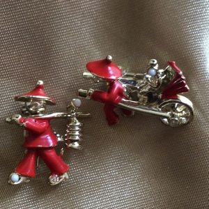 Ballot reg’d mini brooches (2)